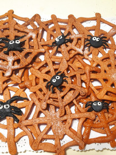 Una foto de Tortitas de avena para Halloween