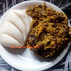 A picture of Egusi soup the Igarra way.