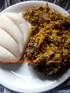A picture of Egusi soup the Igarra way.