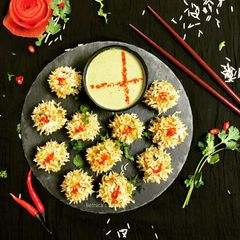 A picture of Veg Flower Dumplings.
