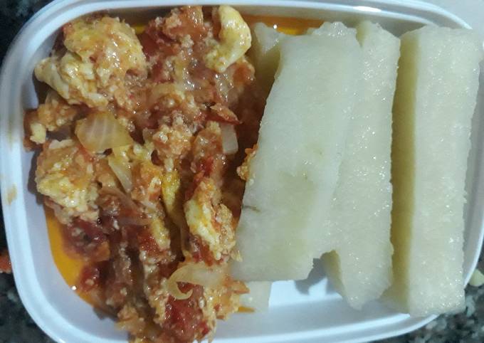 Recipe of Gordon Ramsay Boiled yam and egg sauce