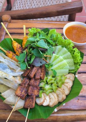 Hình của món Nem nướng chay.