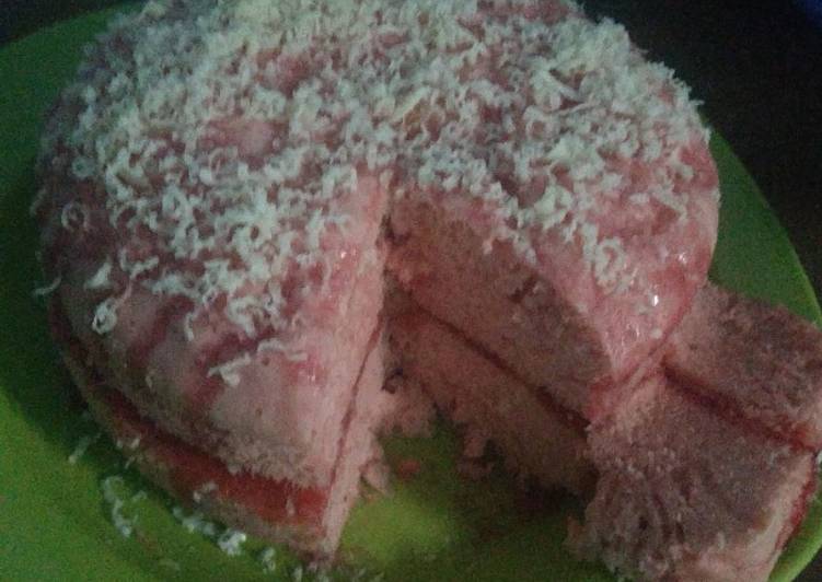 Brownis strawbery velvet rumahan