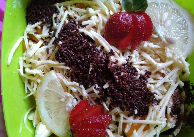 Resep Salad buah tanpa mayonaise Bikin Manjain Lidah