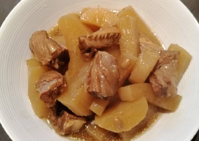 Recipe of Favorite Braised Daikon and Beef for Breakfast Recipe