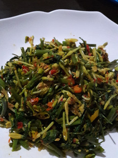 Foto resep Tumis Kangkung Teri Bunga Pepaya