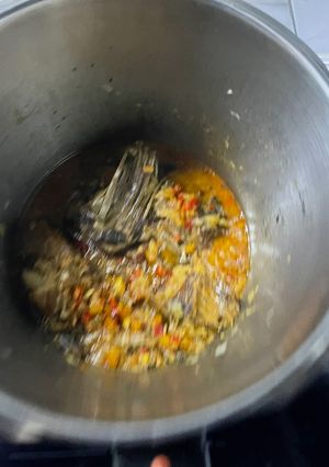 A picture of Wild rabbit in pressure cooker.