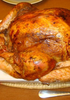A picture of Roasted rosemary turkey.