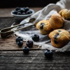 Blueberry Muffins A picture of Blueberry Muffins.