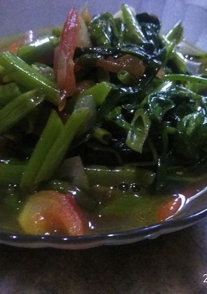 Foto resep Tumis kangkung sederhana