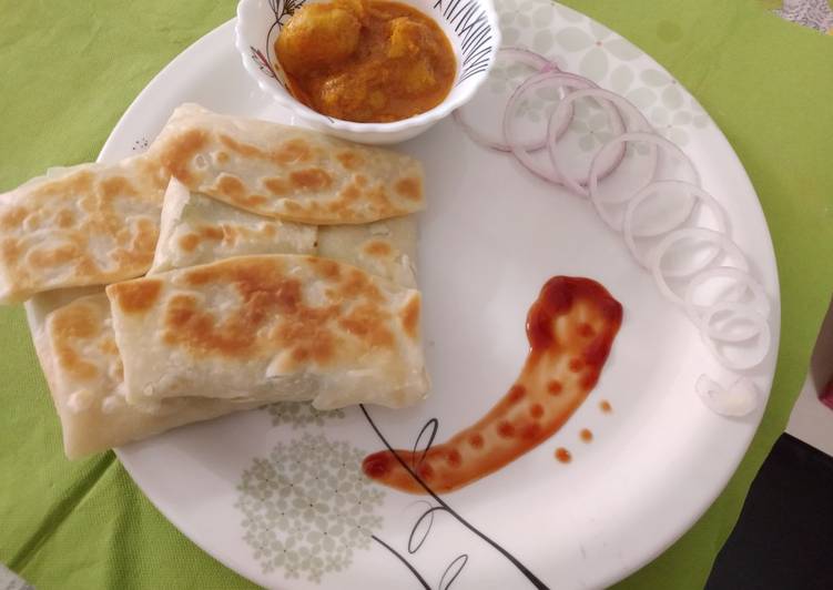 Recipe of Award-winning Moghlai paratha shallow fry