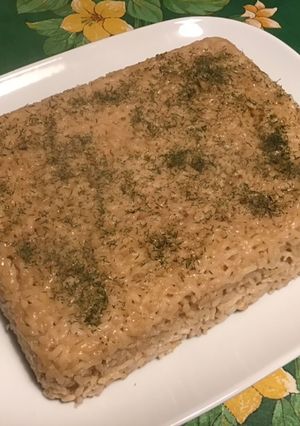 Une photo de Riz au bouillon de cèpes et aneth