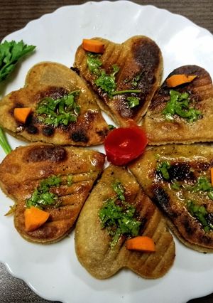 A picture of Golden Heart Parathas (Stuffed Flatbread).