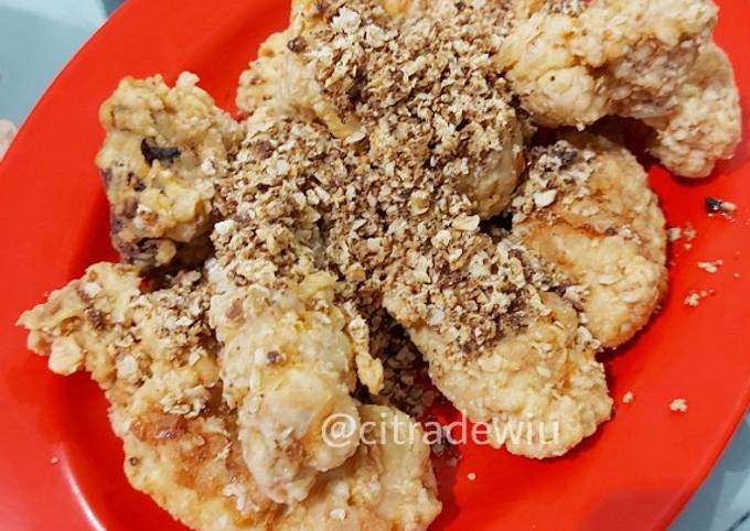 Resep Ayam Goreng Tepung Oatmeal Super Ekspress Oleh Citra Cookpad