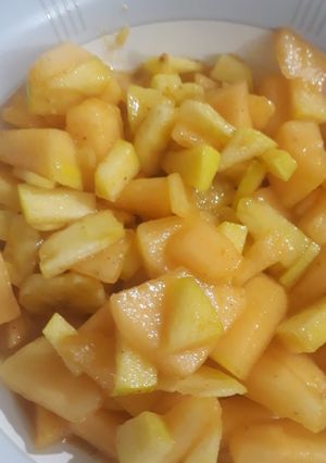 A picture of Mango with milon #cookpadFruits.