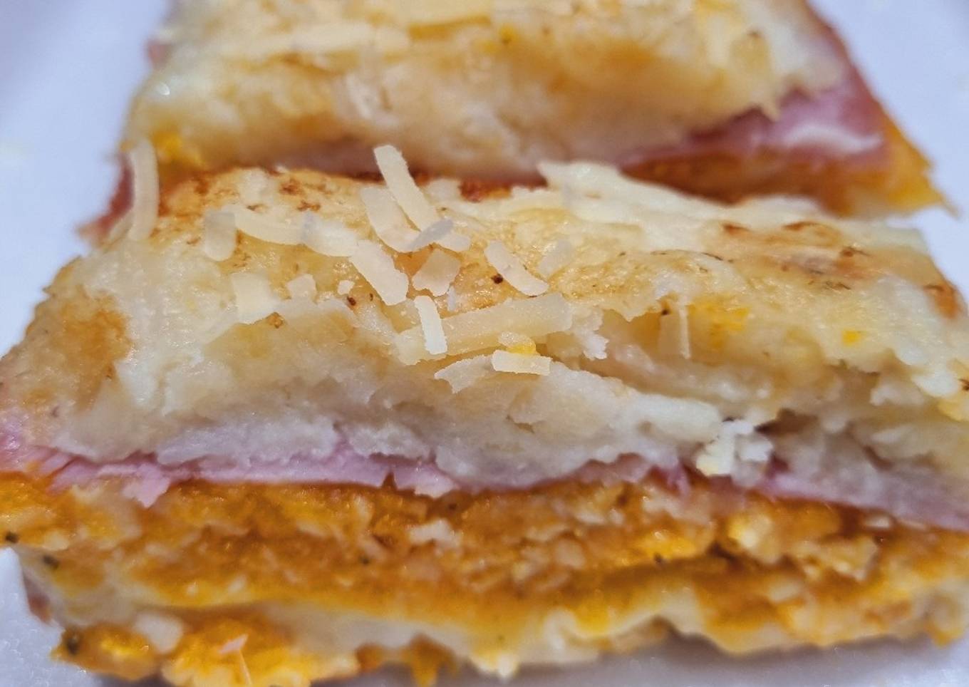 Budín de Calabaza, Papa, Jamón y Muzzarella ❤