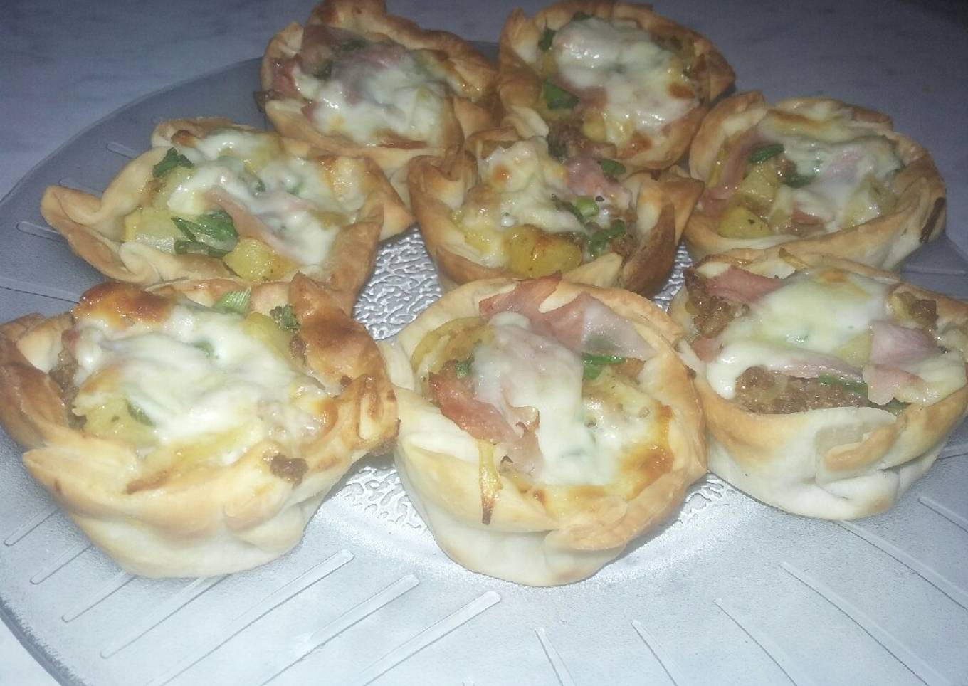 Canastitas con papas y carne picada