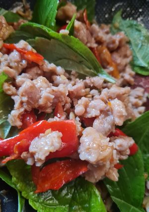 รูปของ หมูสับผัดยี่หร่าแบบแห้ง