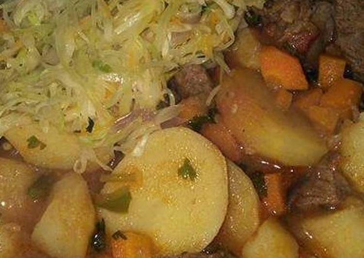 Recipe of Speedy Beef stew and fried cabbage
