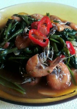 Foto resep Ch kangkung udang