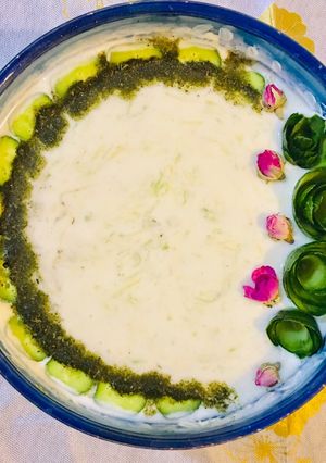 عکسی از دستور بورانی خیار و پونه