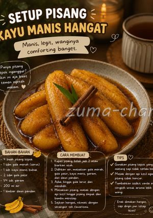 Foto resep ​🍌 Setup Pisang Kayu Manis Hangat