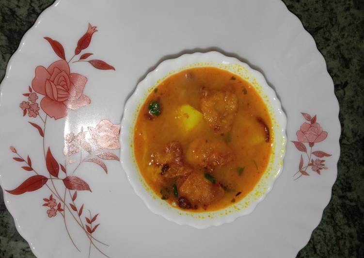 Recipe of Spring Pakodi and aalu ki sabji
