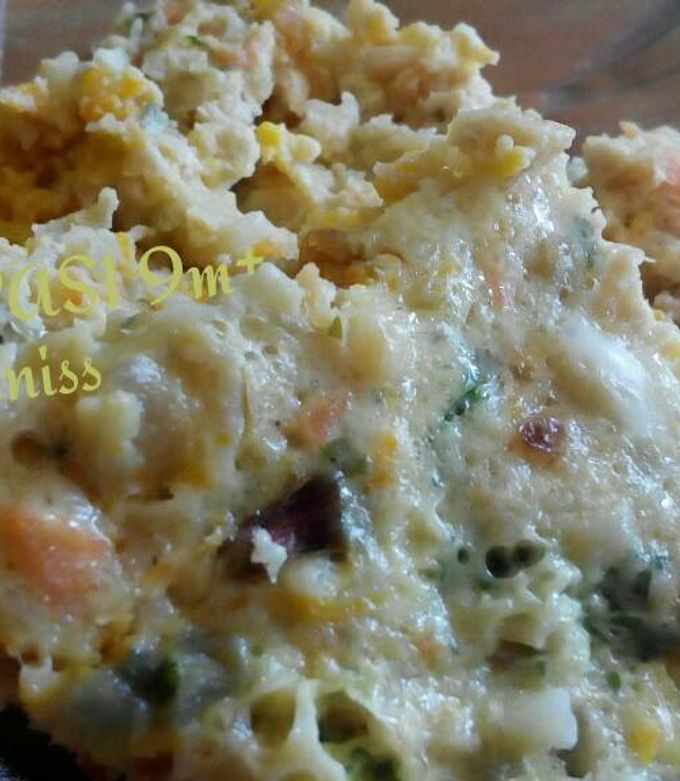 Foto resep Salmon Veggie Kukus (MPASI 9m+)