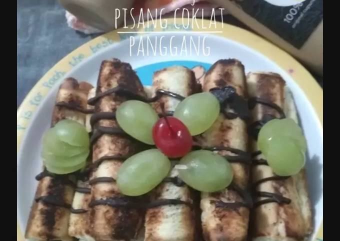 Resep #427. Roti Gulung Pisang Coklat Panggang, Lezat