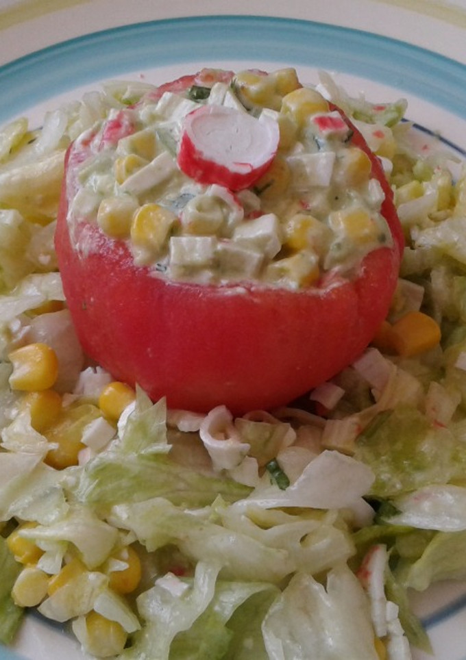 Una foto de Tomate relleno a mi estilo