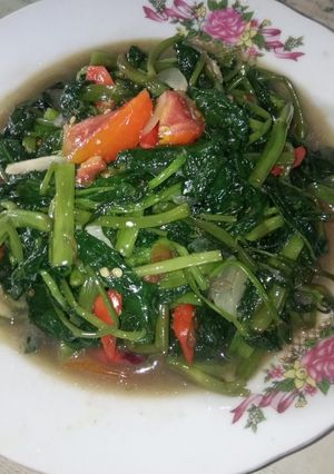 Foto resep Cah kangkung wangi lengkuas