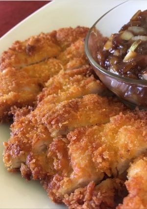 Foto resep Chicken Katsu with Tonkatsu Sauce,