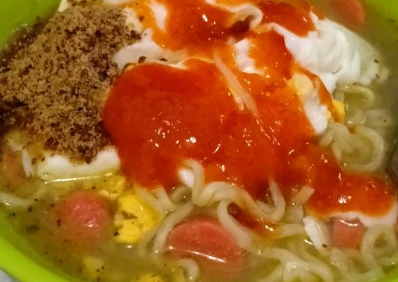 Mie soto kuah ala warung