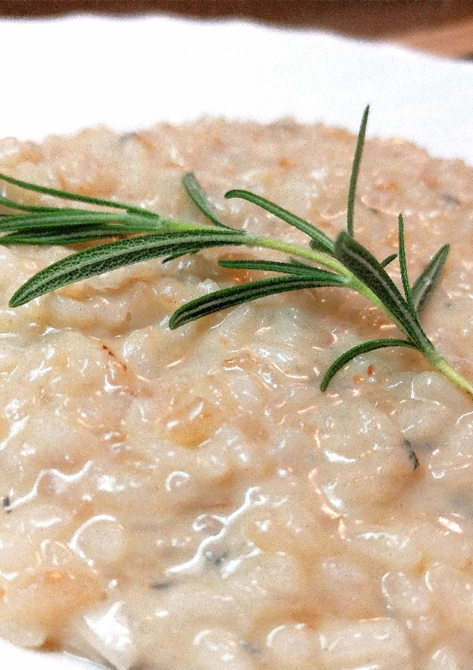 Una foto de Risotto de parmesano y gorgonzola