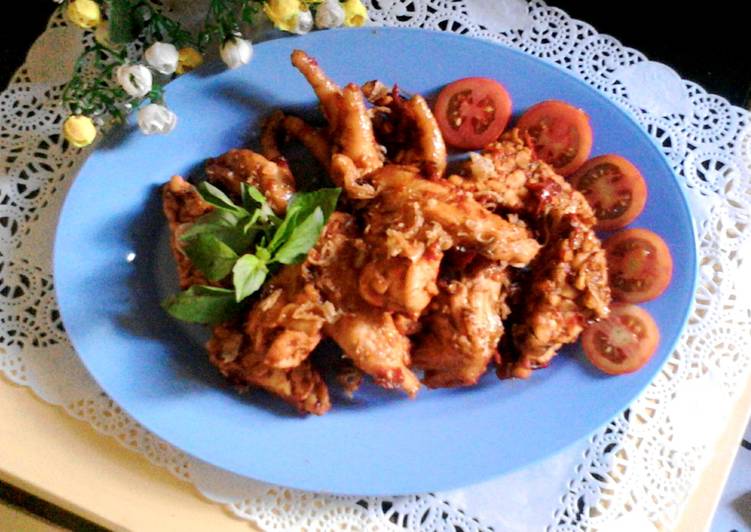 Langkah Mudah untuk Menyiapkan Ayam tempe masak habang yang praktis