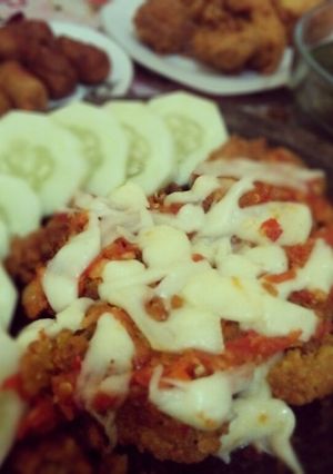 Foto resep Ayam geprek mozarela