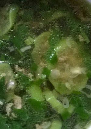 Hình của món Canh cua nấu mùng tơi và mướp hương.