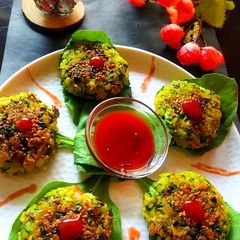 Palak Poha Cutlet A picture of Palak Poha Cutlet.