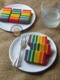 Kek Lapis Aiskrim Pelangi Cheese