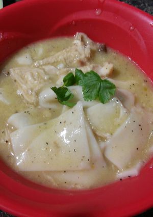 A picture of Chicken tortilla dumplings.