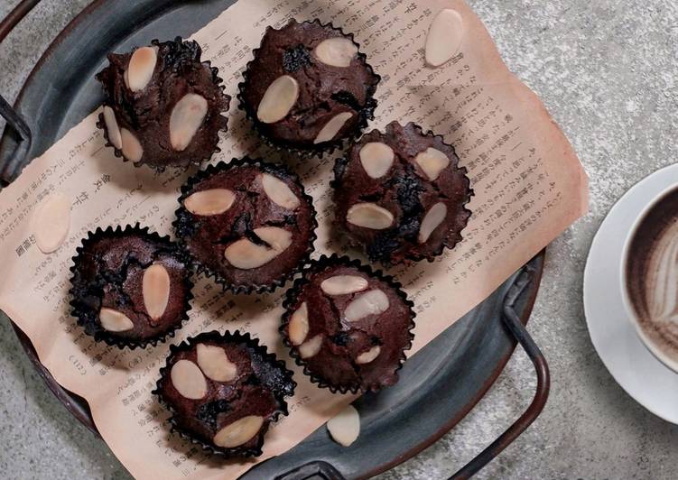 Cara Gampang Menyiapkan Double Choco Muffin (1 EGG, SUGAR LESS) Anti Gagal