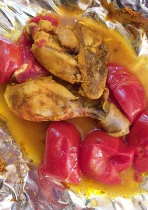 عکسی از دستور 🍗🍗🍗مرغ در فر 🍗🍗🍗