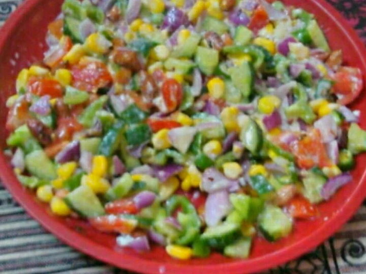 Easy Way Prepare Recipe Colourful Creamy Salad that is Can Pamper Your Tongue, Appealing}