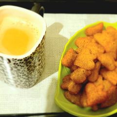 A picture of Crispy Semolina tomato & mint bites.