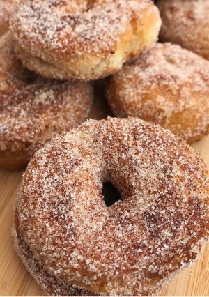 A picture of Quick Cinnamon Sugar Doughnuts (Egg & Dairy Free & No Yeast).