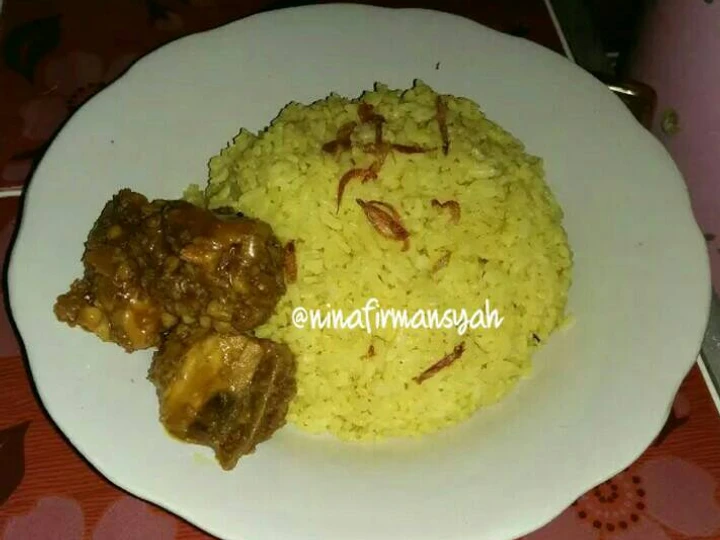 Cara Mudah Membuat Resep  Nasi kuning praktis,ayam ungkeb😅 yang Bikin Ngiler, Menggugah Selera