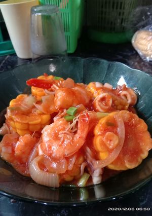 Foto resep Udang cumi pedas manis