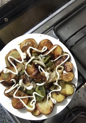 صورة لوصفة بطاطا مشوية مع لبن