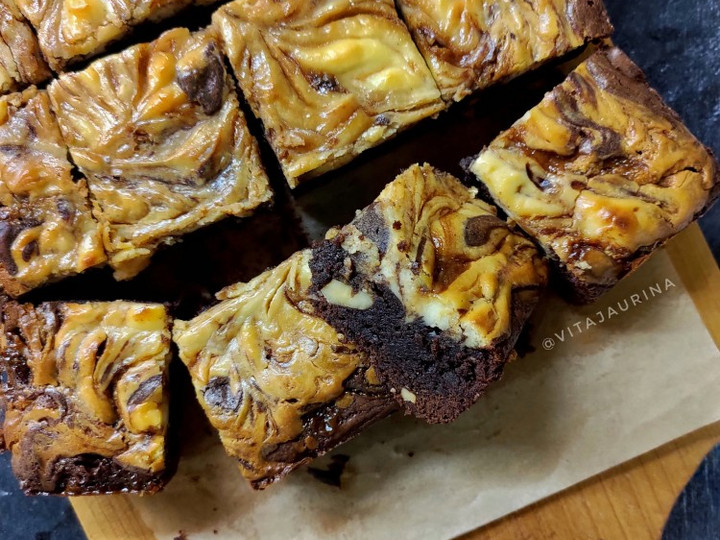 Cara Buat Salted Caramel Cheesecake Brownies Ekonomis