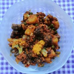 Dry purple Cauliflower bhaji A picture of Dry purple Cauliflower bhaji.